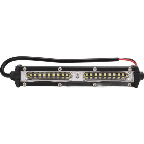 Barre lumineuse LED noire pour voitures, 54 W, une rangée, universelle pour la conduite tout-terrain et motos. (1/5)
