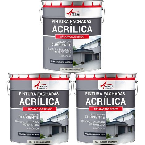 Pintura acrílica para exteriores, impermeable y duradera para fachadas exteriores - ARCAFAÇADE RENOV