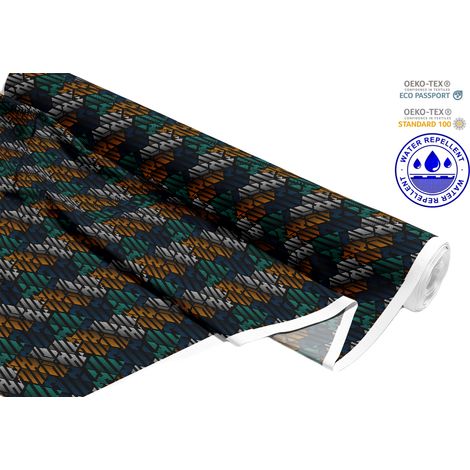 TESSUTI DECORATIVI PER ESTERNI OXFORD - Motivo geometrico - Mattone I DR217 (1/5)