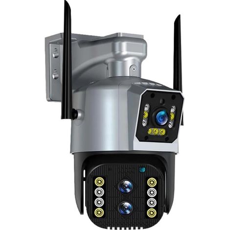 Caméra de sécurité à Domicile 4K 8MP binoculaire IP caméra extérieure PTZ 10X Hybride Zoom Suivi Automatique étanche sécurité CCTV 128G caméra de sécurité(4K 8MP No Card) (1/5)