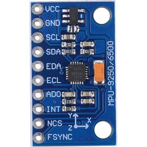 Capteur magnétique d'accélération gyroscopique 16 bits MPU-9250 à 9 axes, 35 V, pour des mesures précises. (1/5)