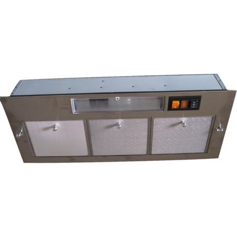 Cappa Gruppo Incasso INOX da 90cm a 2 motori e filtro cappa alluminio (1/2)