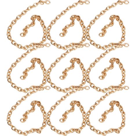 Chaîne enroulée de 10 mètres Ht4/2-001/002, chaîne pour panneau publicitaire, chaîne pour sac, chaîne fine pour bijoux, or. (1/5)