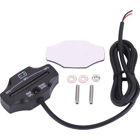 Generic Compteur de Batterie de Voiture, Indicateur LED pour Chariots, Motos, VTT, Camions, Fonctionne sur Batterie, 9 Lumières LED, Délai de 155 S, Installation Facile. (1/5)