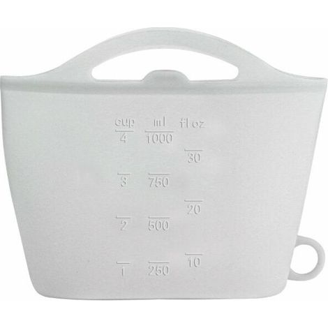 Sacs zippés en silicone réutilisables 1000 ml, pour aliments ou ustensiles, congélation, vert – DELKEVIC