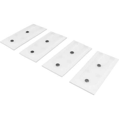 Lot de 4 protections brise-vent autocollantes en alliage d'aluminium pour vitres coulissantes et pare-poussière