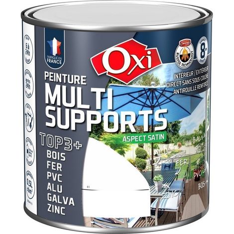 Peinture satinée 500ml vert mousse RAL 6005 – Multi-supports bois, fer, PVC – Résistante à l'humidité – Garantie 8 ans – OXI (1/5)