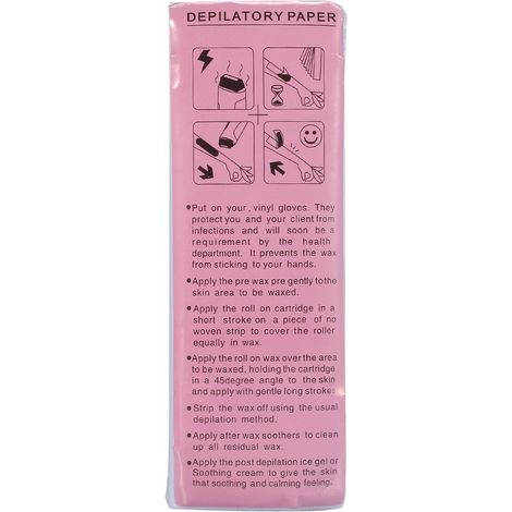 100 feuilles/sachet pour appareils d'épilation des jambes, des bras et des aisselles, en tissu non tissé et en papier ciré. (1/5)