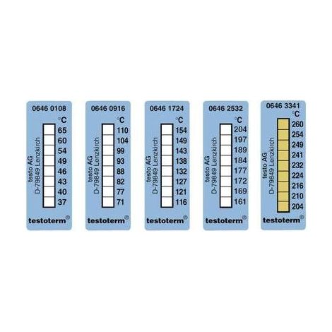 Herramienta de medición electrónica Testo temperature measurement strip 71-110°C autoadhesivo 10 uds
