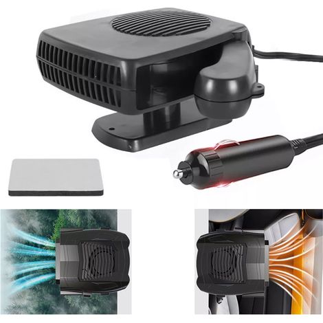 SJLERST Chauffage de voiture 12V 200W Portable 360 degrés réglable ventilateur de chauffage électrique purificateur d'air pare-brise anti-buée dégivreur (1/5)