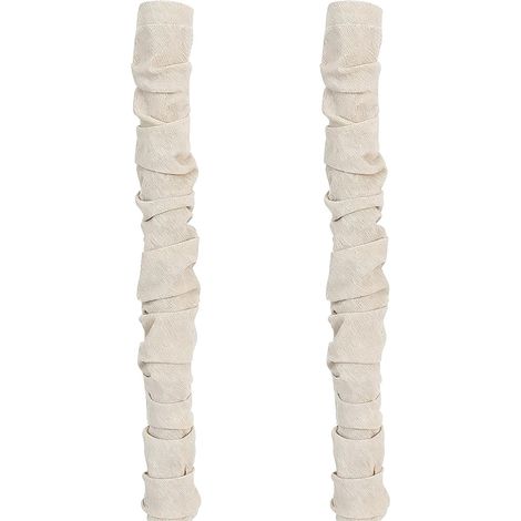 Lot de 2 housses de chaîne de lustre, cache-cordon en tissu de lin naturel de 1,8 m, protection des fils électriques pour la gestion des câbles d'éclairage, décoration d'intérieur (1/5)