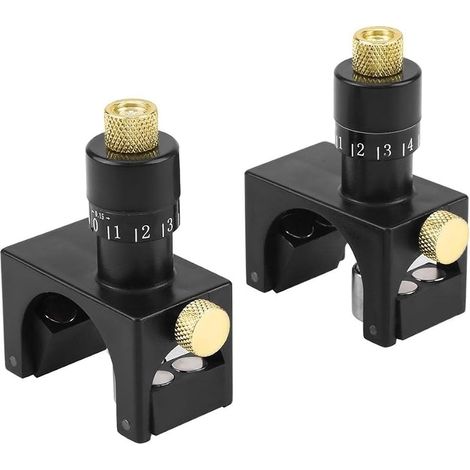 2Pcs Réglage de la Lame de Raboteuse, Rabot Couteau Réglage Jig Outil de Travail du Bois pour le Travail de la Jauge de la Jauge du Couteau de Rabot Magnétique (1/5)