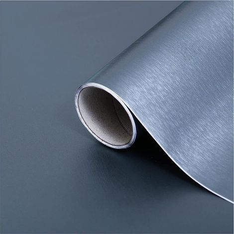 film adhésif meuble – Platino Gris acier métallisé 67,5 cm x 2 m (1/3)