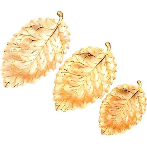 Plateau à apéritif texturé feuille (lot de 3) pour salon ou maison - Plateau à noix (1/5)