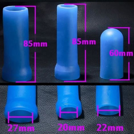 Capuchon Protecteur - Silicone Médical Sans Latex - Pour Dispositif De Soutien Mécanique - Lavage À L'Eau Tiède - Taille Unique - Bleu (1/4)