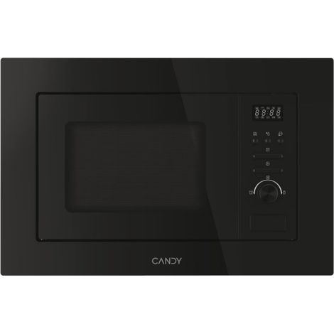 Candy – Micro-ondes encastrable 20 L 800 W CA20FMW7NB – Grill – Acier inoxydable noir – Technologie de cuisson rapide