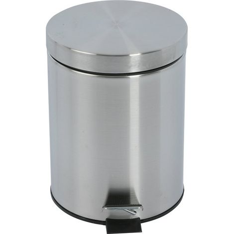 Cestino bagno 5lt con pedale in acciaio inox con finitura lucida G-3532 kamalu