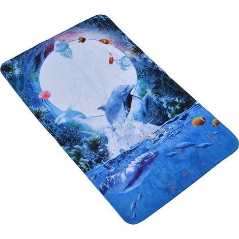 Fußmatte aus Flanell für Flur, Bad und Küche – Anti-Rutsch-Matte, bedruckter Teppich (1/5)