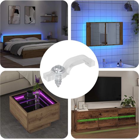 Clips de tira LED 12 pcs Transparente 23,8 x 7,3 x 4,3 mm