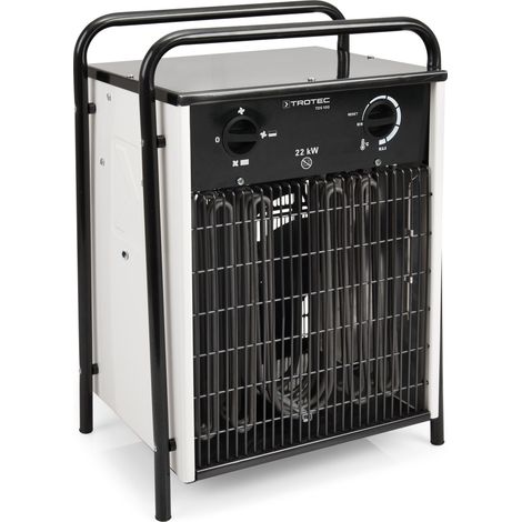 TROTEC Elektro Heizlüfter TDS 100 – Heizleistung 11 kW / 22 kW – Bauheizer Luftmenge 1.632 m³/h – Heizgebläse