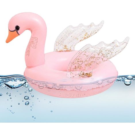 Flotteur De Piscine Gonflable en Forme De Cygne pour, Jouet avec Bouée gonflable amusante en forme de cygne pour les . Jouet aquatique en PVC robuste, parfait pour les fêtes au bord d (1/4)
