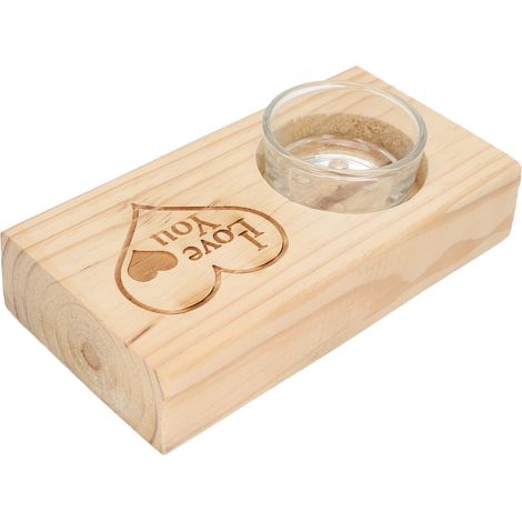 Bougeoir en bois pour demande en mariage, élégant et simple, décoration de salle à manger pour banquet de fête, porte-bougie naturel, set de table raffiné. (1/5)