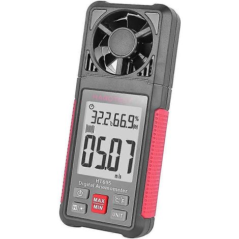 Anémomètre numérique portable HT605 - Testeur de débit d'air de haute précision - Outil de mesure de la vitesse du vent (1/5)