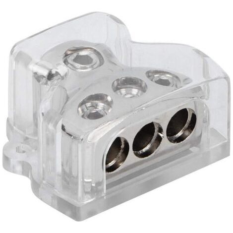 Bloc de distribution d'alimentation à 3 voies, 1x 0 jauge in / 3X 4 jauge sortie Amp Distribution de puissance répartiteur de masse bloc de connexion pour répartiteur o stéréo de voiture+distribution