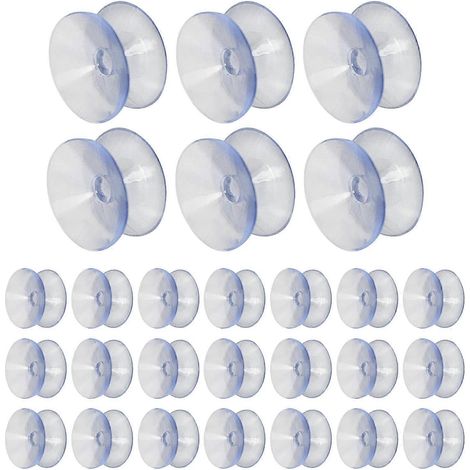 Patins en caoutchouc transparent, ventouses double face, adaptés aux plateaux de table en verre, paquet de 150. (1/5)
