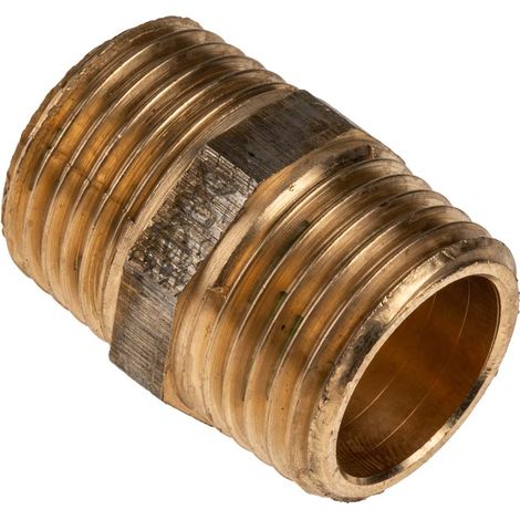 Mamelon RS PRO BSPT 1/2" mâle BSPT 1/2" mâle en Bronze, Droit ( Prix pour Paquet de 2 ) (1/3)
