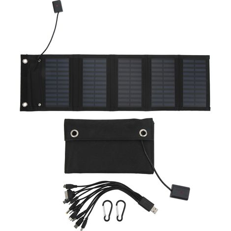 Panneau solaire pliable 25W, étanche IP65, Anti-oxydation, avec câble USB, pour caméras de Surveillance, ordinateurs portables.