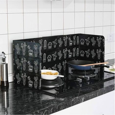 Cuisine Plaque Protection Pliable Aluminium Protection anti-éclaboussures pliable Plaque Anti-projections Cuisson Pliable pour (1/5)