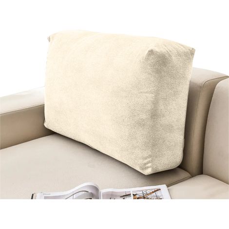 Bezug für ein Sofa-Rückenlehnenkissen, Ecksofa-Samt, creme (1/5)