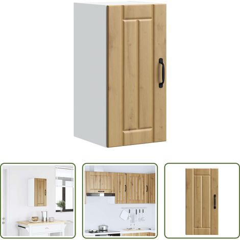 vidaXL Armoire murale bois - Armoire murale de cuisine Lucca chêne artisanal bois ingénierie (1/5)