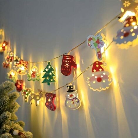 Guirlande lumineuse LED de Noël de 1,5 m, alimentée par piles (piles non incluses), 10 LED, pour la maison, les fêtes et la décoration du sapin. Caractéristiques: température de la guirlande lumineuse (1/4)