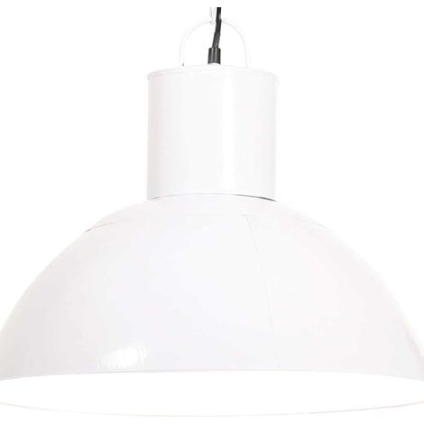 vidaXL Lámpara colgante redonda 25 W blanca 48 cm E27 (1/5)