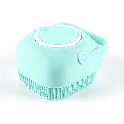 Brosse de douche portable pour animaux de compagnie, brosse professionnelle pour le nettoyage du corps des chats et des chiens, BabyBlue (1/5)