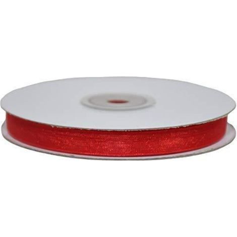 NASTRO IN ORGANZA ROSSO 10 MM X 50 METRI ETM BOMBONIERE
