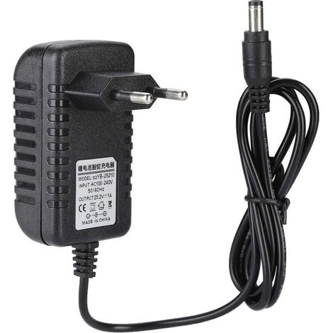 Tonysa – Adaptateur secteur 25.2V/1A – Chargeur Li-ion avec protections contre surtension et courts-circuits – Universel pour caméras CCTV et lampes LED (1/5)