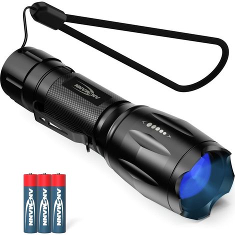 Lampe de poche ANSMANN, lampe UV, lampe LED, 400nm, 4modes d'éclairage (1/5)