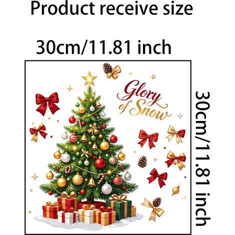 Sticker mural créatif sapin de Noël pour toilettes, décoration de fond de salle de bain, sticker étanche pour siège de toilette - JT6021 (3030cm)