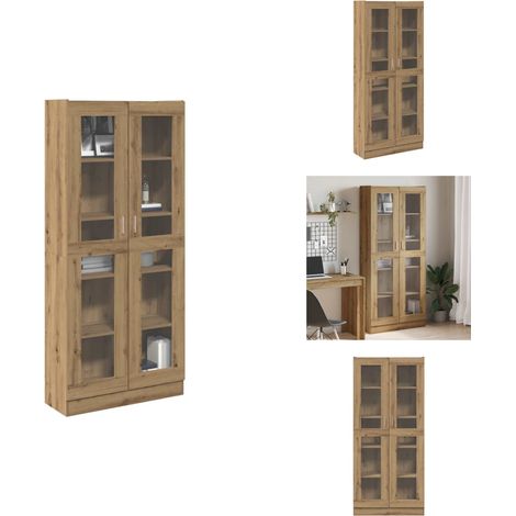 The Living Store Highboard Artisan-Eiche 82,5x30,5x185 cm Holzwerkstoff - Holzwerkstoff (1/5)
