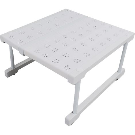 Étagère de rangement extensible pour placard, installation facile, haute capacité de charge, gain de place, pour cuisine salle de bain débarras, longueur 27-38cm / 10.6-15in (1/5)