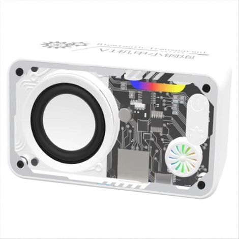 Mini enceinte portable intelligente Bluetooth 5.3 avec éclairage LED multicolore et chargement par port USB-C. (1/5)