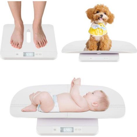 Balance de poids pour bébé avec plateau détachable pour la mesure du poids et de la taille - blanc (1/5)