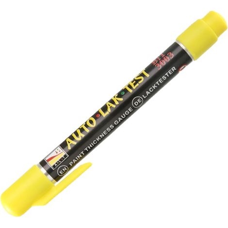 Ahlsen Medidor de espesor de pintura tipo bolígrafo probador de espesor de pintura impermeable con punta magnética escala de color de micras (1 pieza) (1/4)