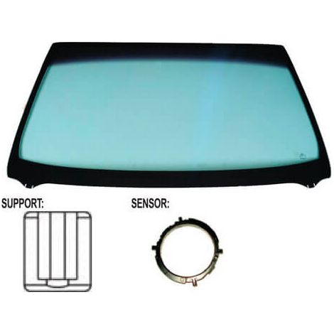 Pare-brise avant teinté vert athermique pour capteur Smart Fortwo 2 2007-2014