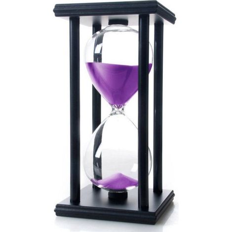 Sablier de 60 minutes, sablier en bois,Violet (1/5)