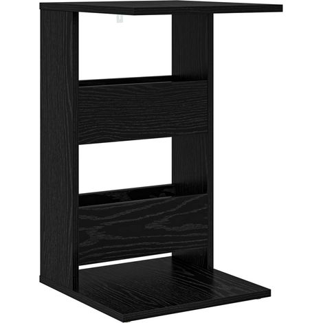 Maison Exclusive - Beistelltisch Schwarz Eichen-Optik 40 x 35 x 6