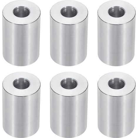 Rondelles en Aluminium M8, 6pcs Entretoise Métallique à Vis Ronde, Rondelle Plate pour Vis Tige Écrous Boulons, Bague d'Écartement en Métal 8.5mm ID x 20mm OD x 30mm Hauteur (1/5)